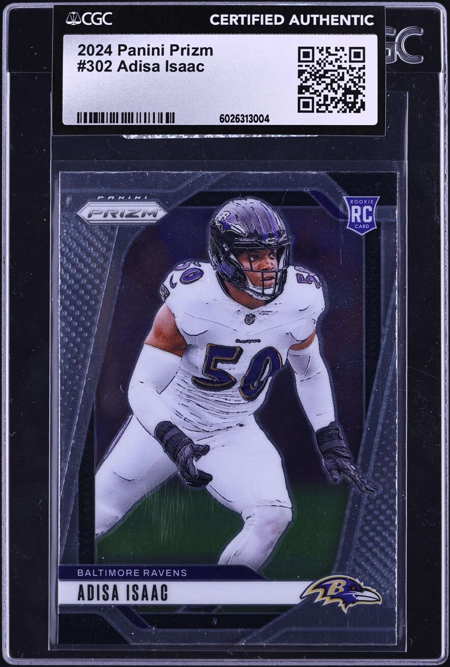 2024 Panini Prizm Adisa Isaac ROOKIE #302 CGC AUTH