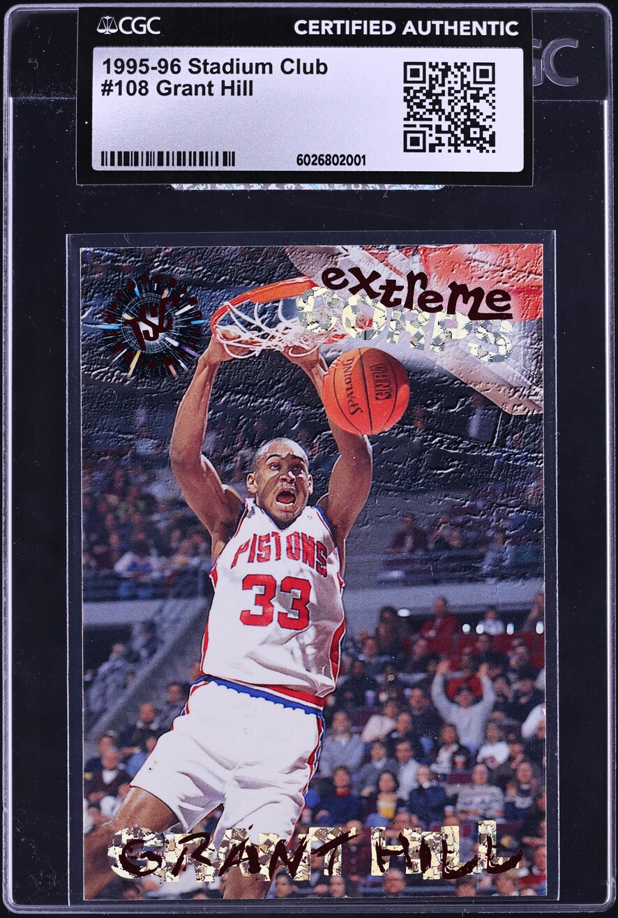 1995 Stadium Club Grant Hill #108 CGC AUTH