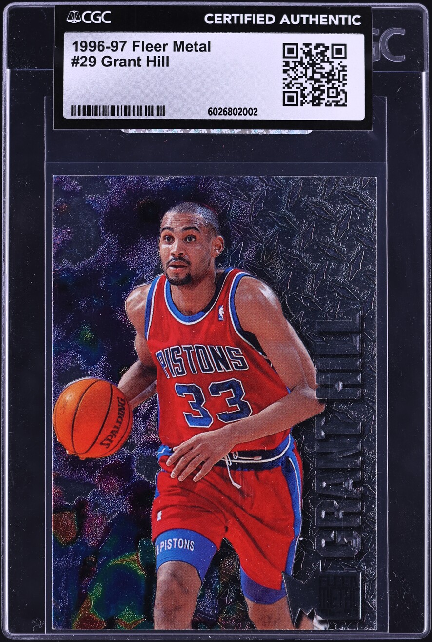 1996 Metal Basketball Grant Hill #29 CGC AUTH
