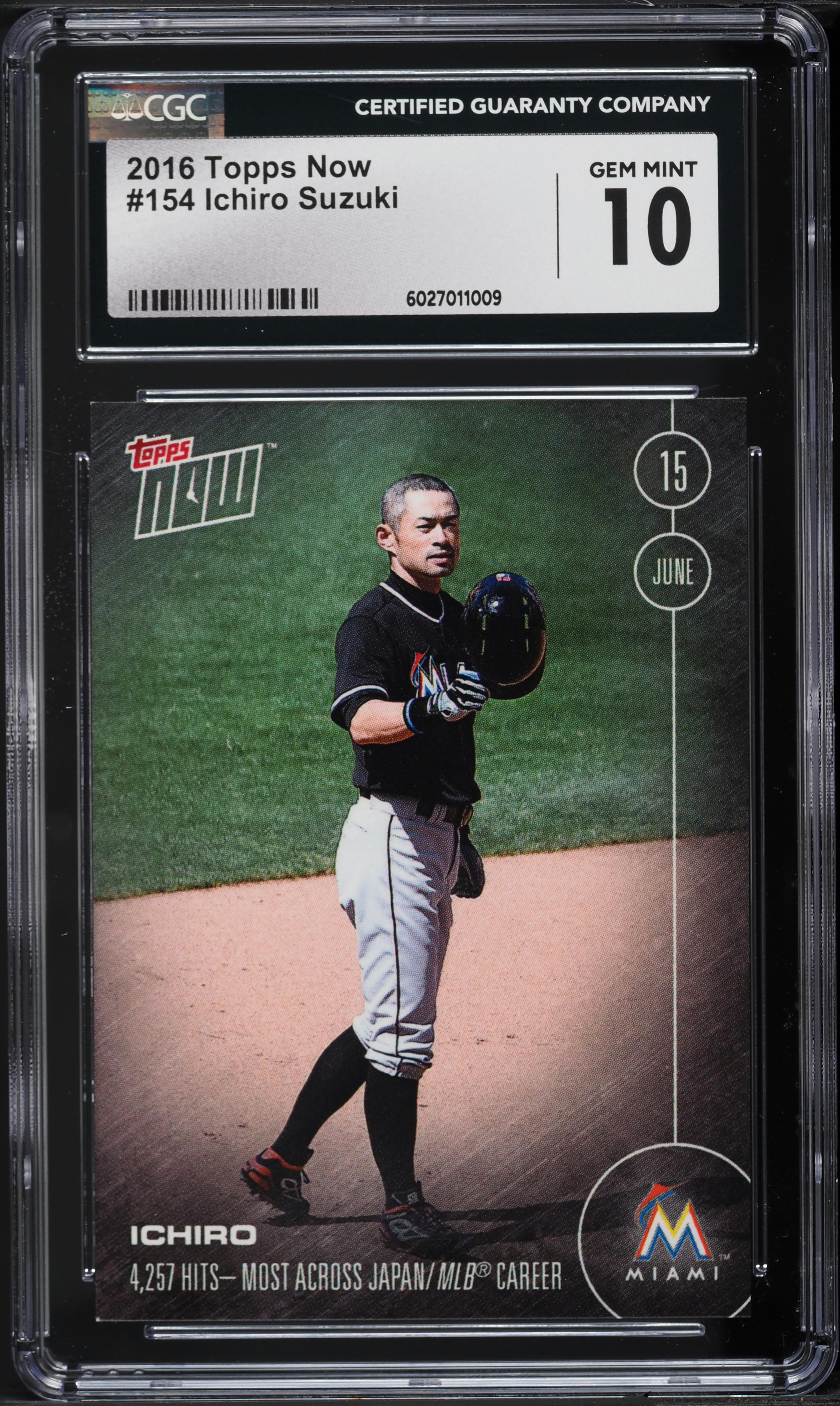 2016 Topps Now Ichiro Suzuki #154 CGC 10 GEM MINT on Fanatics Collect