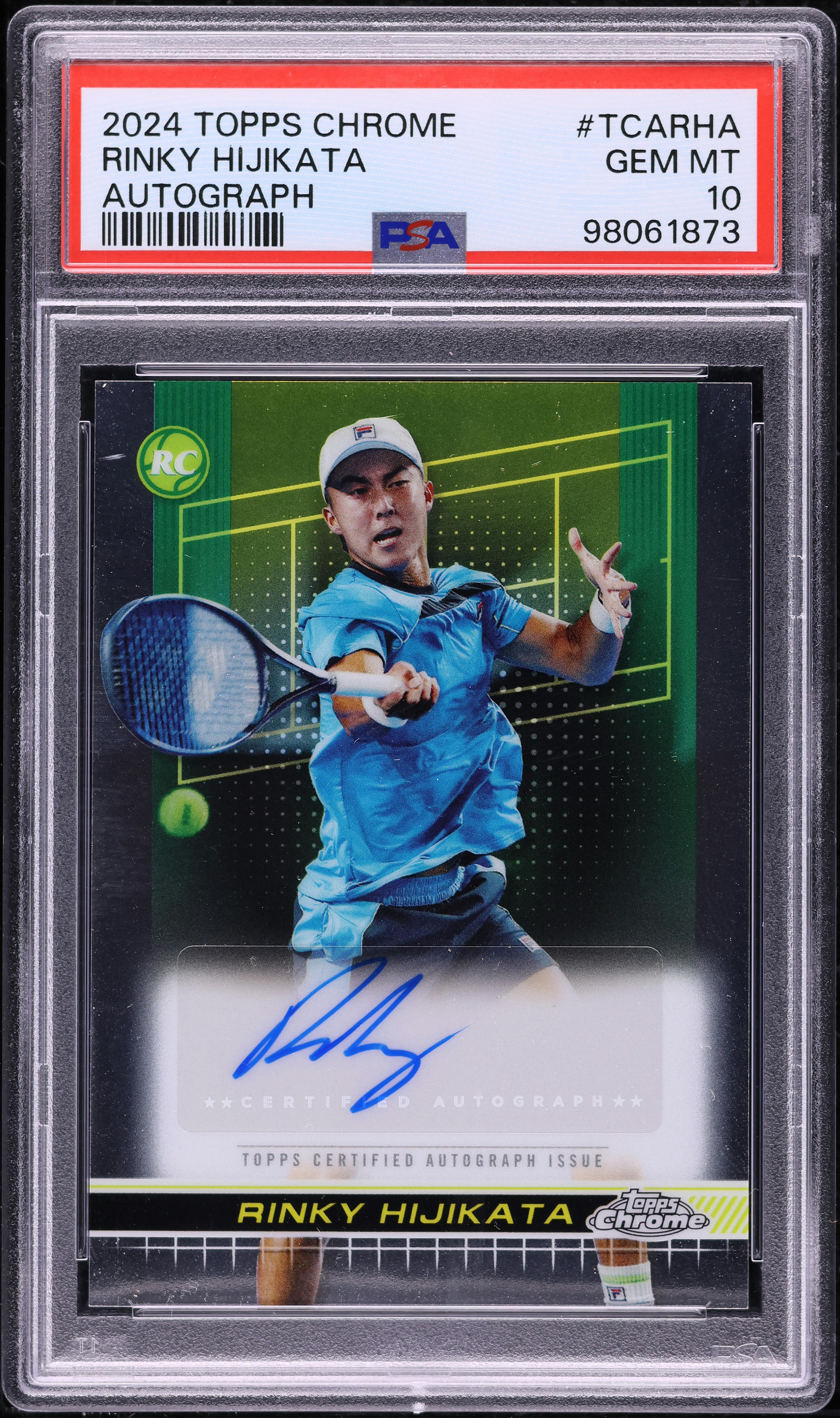 2024 Topps Chrome Tennis Rinky Hijikata ROOKIE AUTO #TCA-RHA PSA