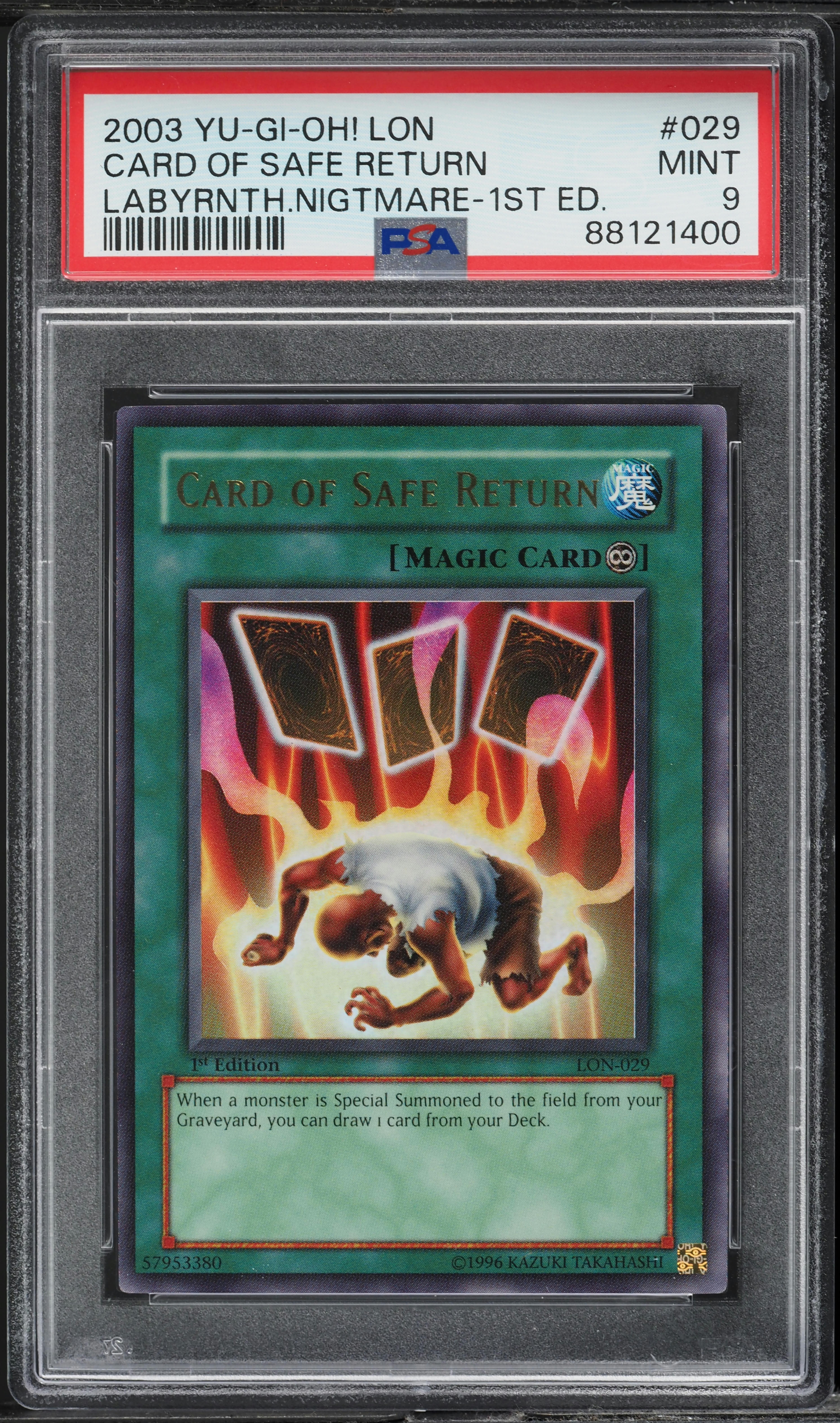 2003 Yu-Gi-Oh! Labyrinth Of Nightmare 1st Ed Card Of Safe Return