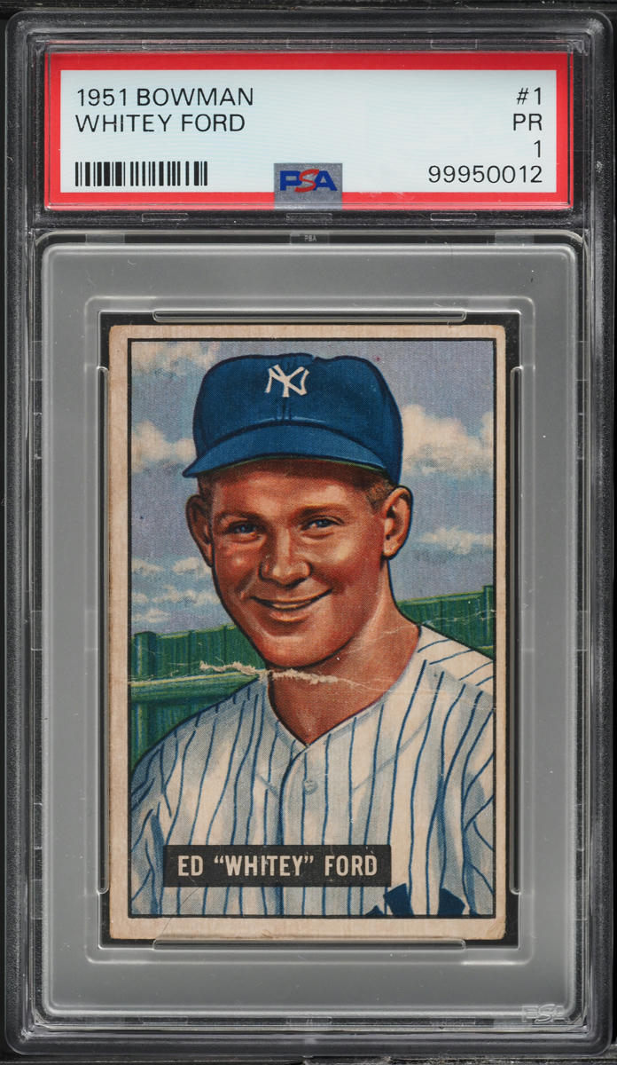 1951 Bowman Whitey Ford ROOKIE #1 PSA 1 PR
