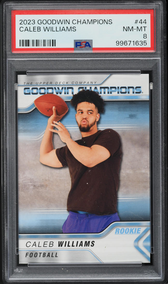 2023 Upper Deck Goodwin Champions Caleb Williams ROOKIE #44 PSA 8 NM-MT