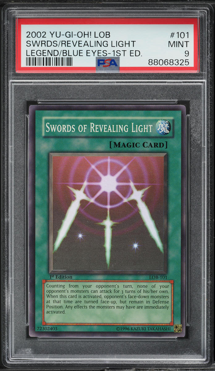 swords of revealing light yugioh card monsters your opponent controls cannot declare an attack. 2002 Yu-Gi-Oh! LOB 1st Edition