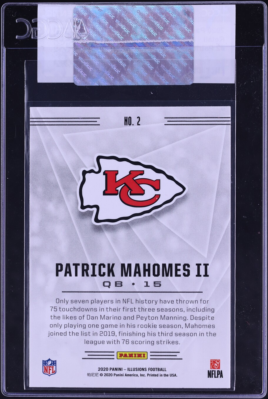2020 Panini Illusions Retail Patrick Mahomes II #2 CGC AUTH