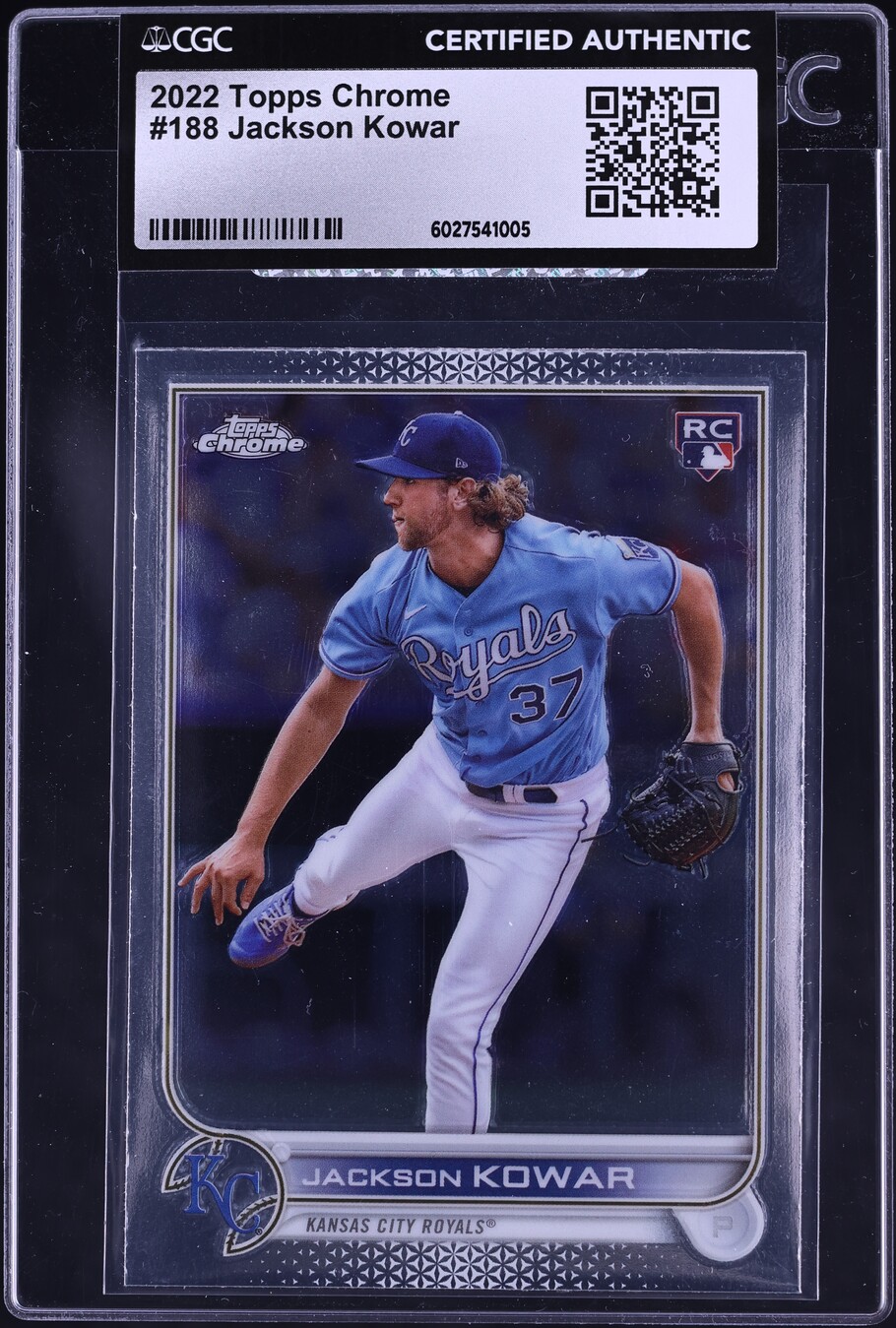 2022 Topps Chrome Jackson Kowar ROOKIE #188 CGC AUTH