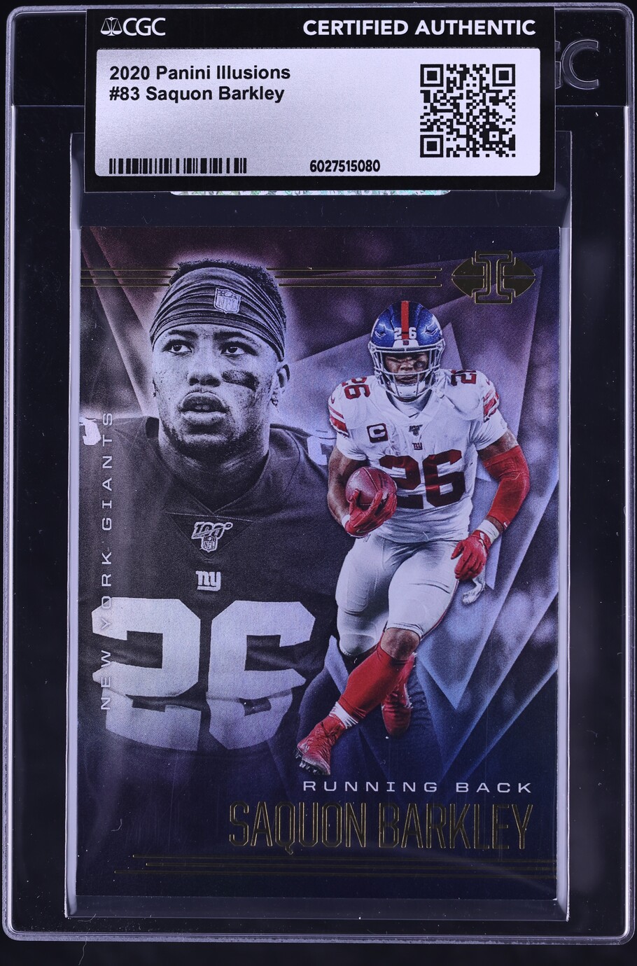 2020 Panini Illusions Saquon Barkley #83 CGC AUTH