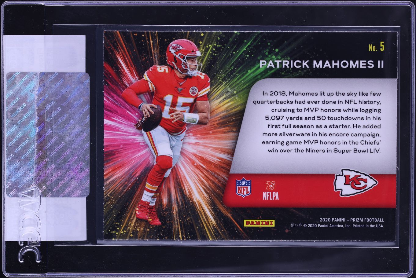 2020 Panini Prizm Fireworks Patrick Mahomes II #5 CGC AUTH