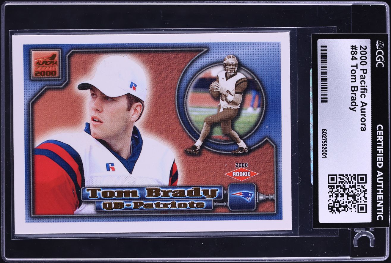 2000 Pacific Aurora Tom Brady #84 CGC AUTH