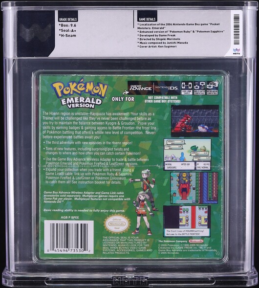Pokemon Emerald Version (Nintendo Game Boy Advance) WATA 9.6 A+ Sealed