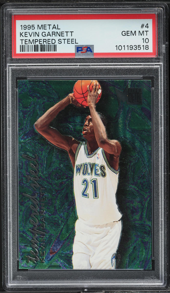 1995 Metal Tempered Steel Kevin Garnett ROOKIE #4 PSA 10 GEM MINT