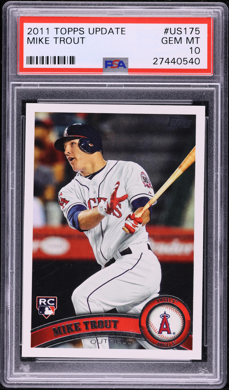 2011 Topps Update Mike Trout ROOKIE #US175 PSA 10 GEM MINT