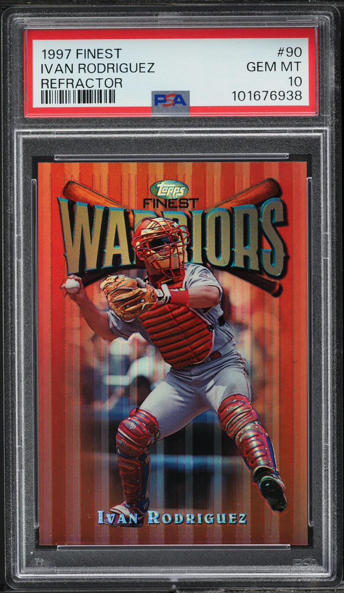 1997 Finest Refractor Ivan Rodriguez #90 PSA 10 GEM MINT