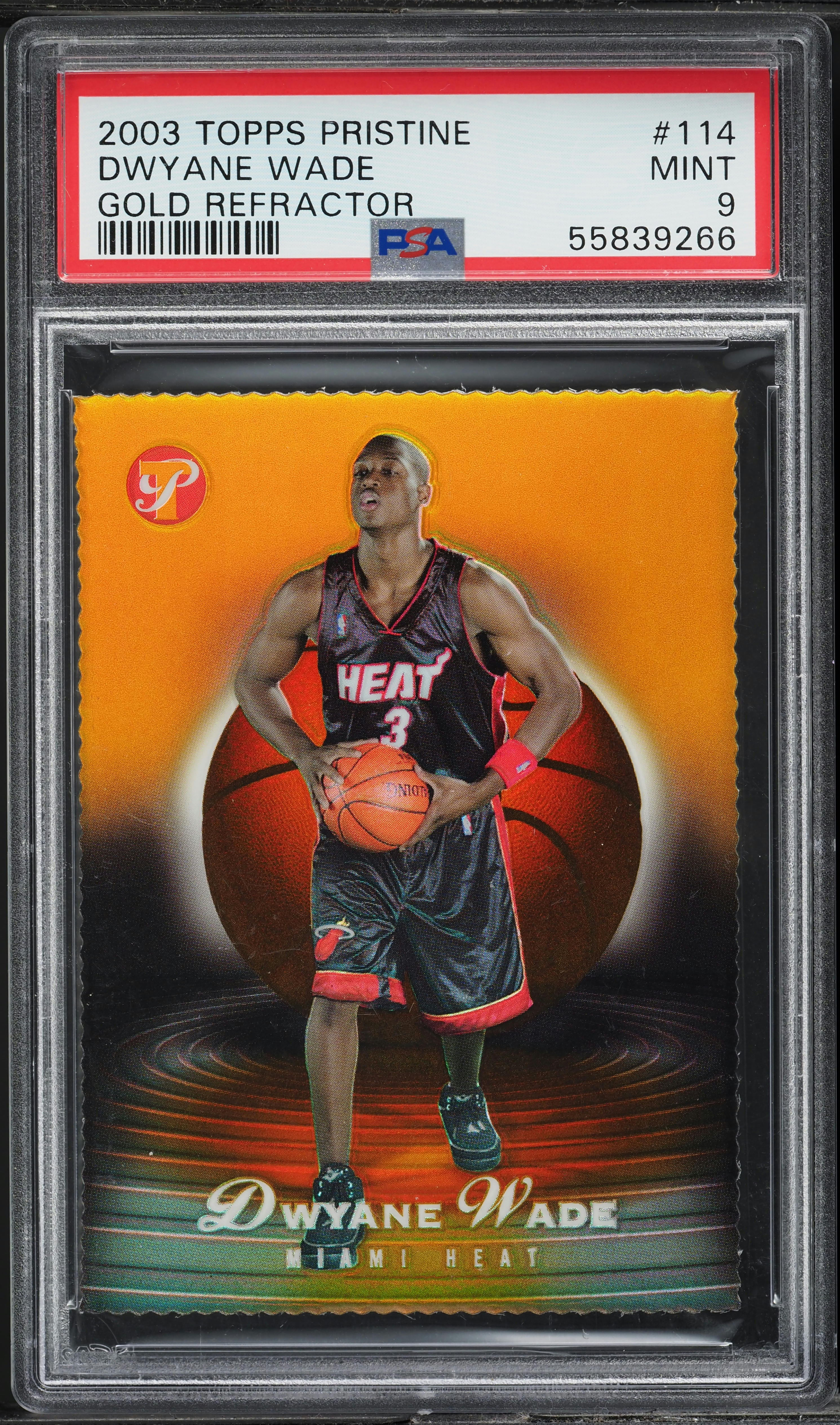 2003 Topps Pristine Gold Refractor Dwyane Wade ROOKIE /99 #114 PSA