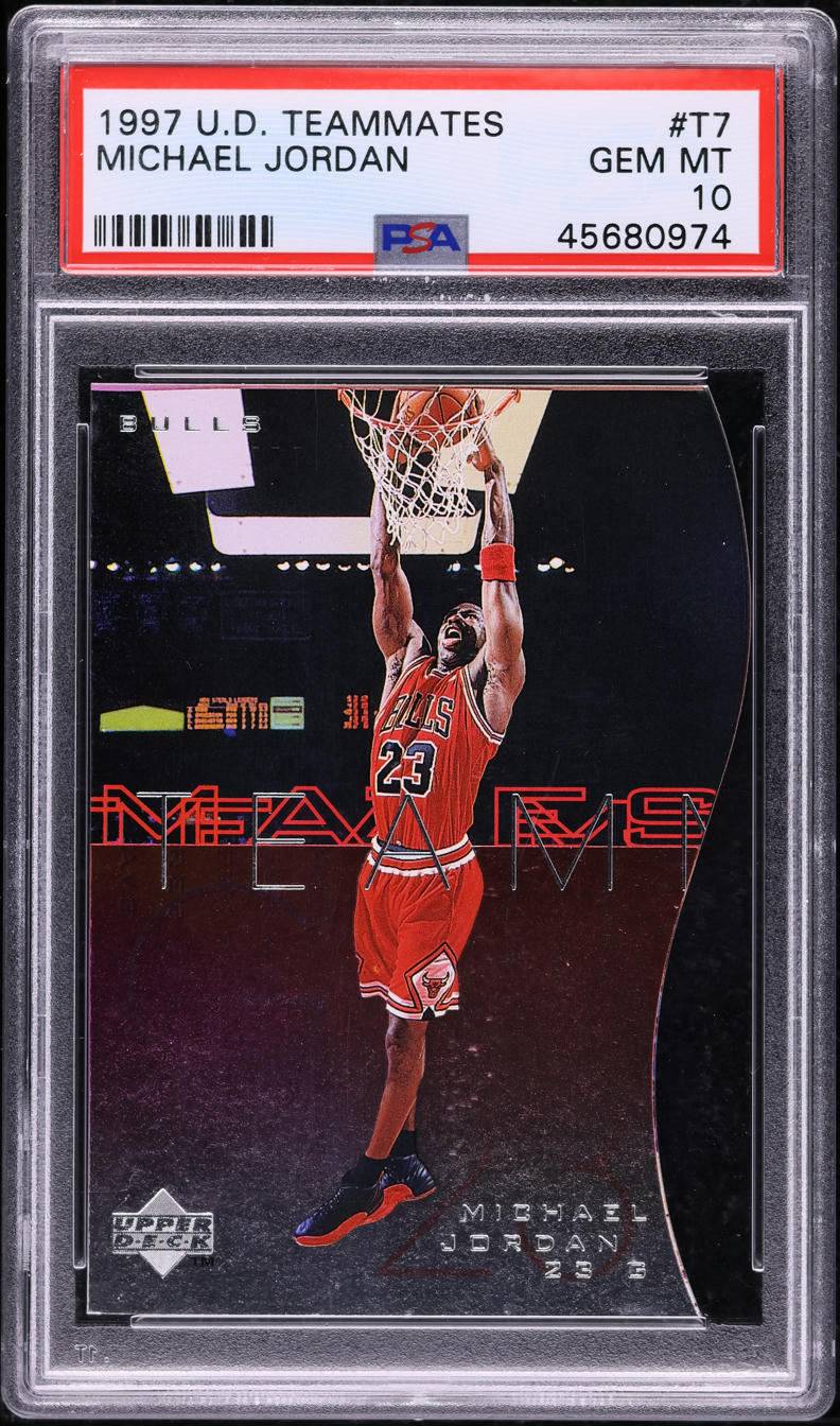 1997 Upper Deck Teammates Die-Cut Michael Jordan #T7 PSA 10 GEM