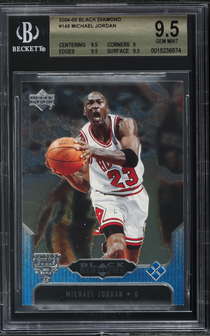 2004 Black Diamond Quad Michael Jordan #149 BGS 9.5 GEM MINT