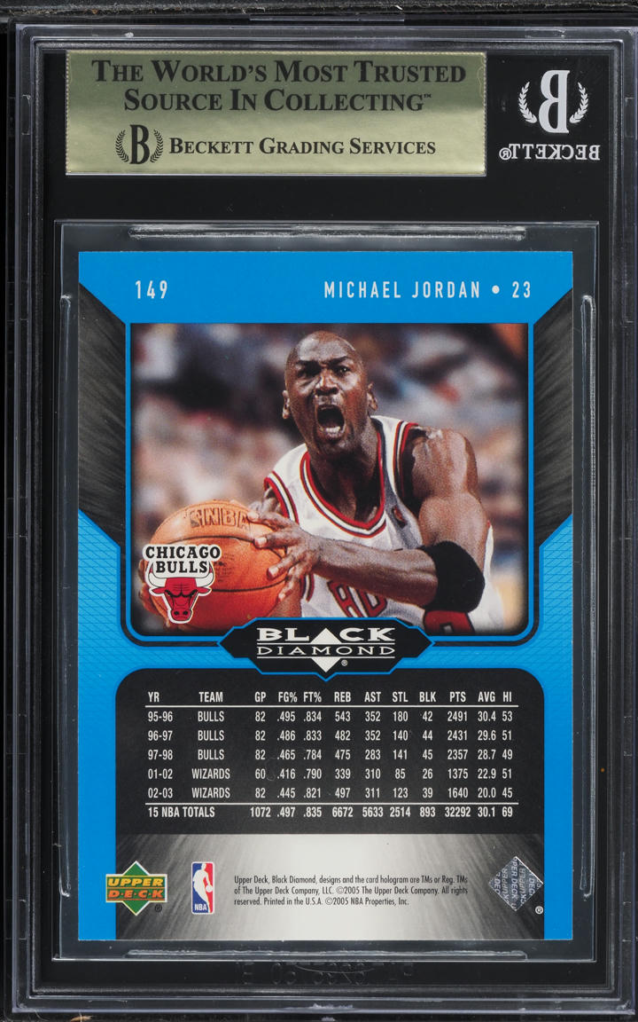 2004 Black Diamond Quad Michael Jordan #149 BGS 9.5 GEM MINT