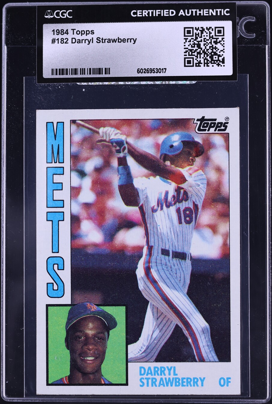 1984 Topps Darryl Strawberry ROOKIE #182 CGC AUTH
