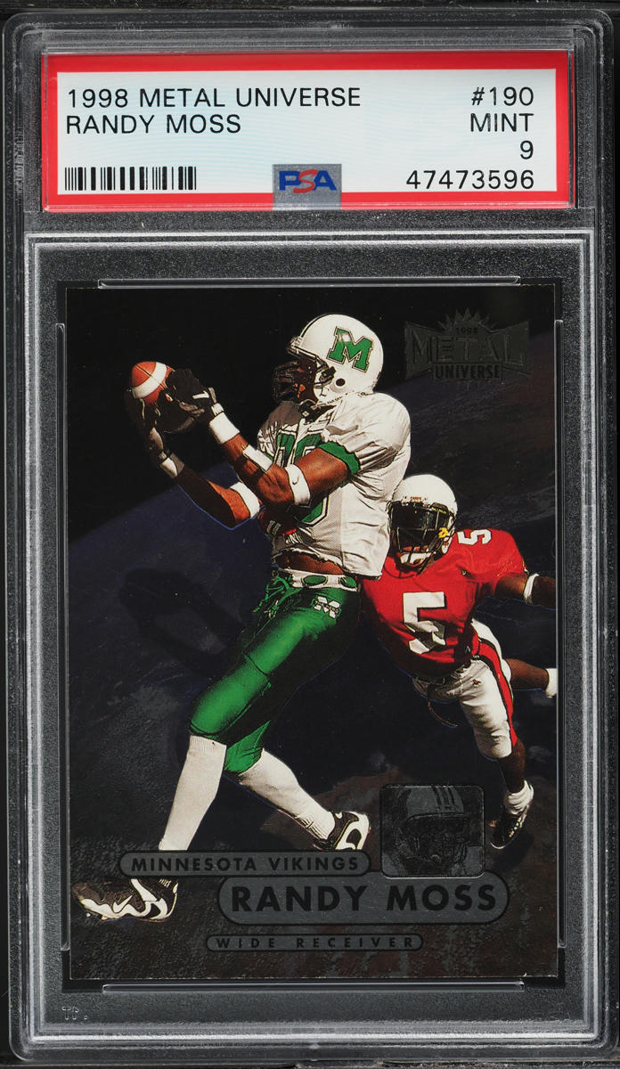 1998 Metal Universe Randy Moss ROOKIE #190 PSA 9 MINT on Fanatics