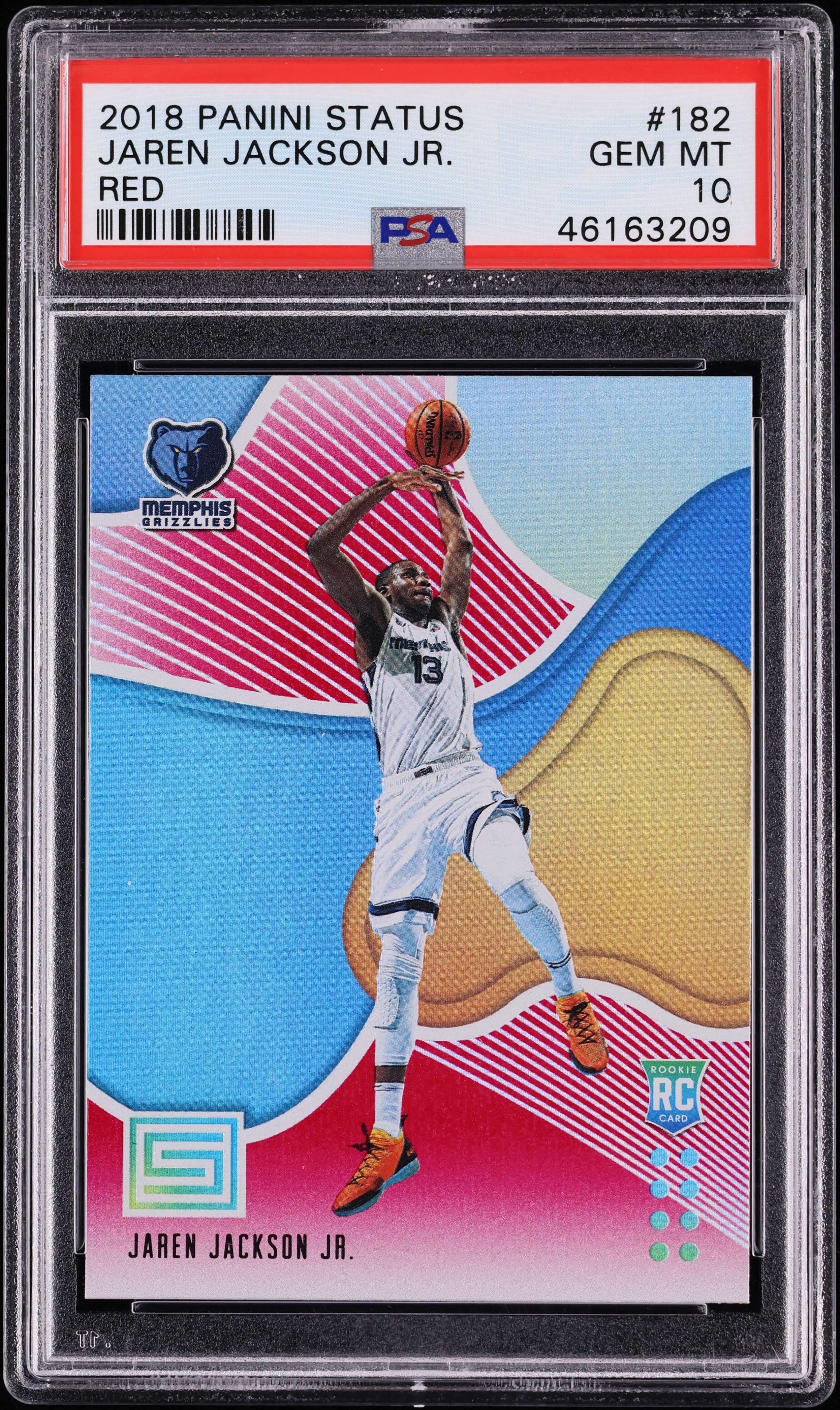 2018 Panini Status Red Jaren Jackson Jr. ROOKIE #182 PSA 10 GEM