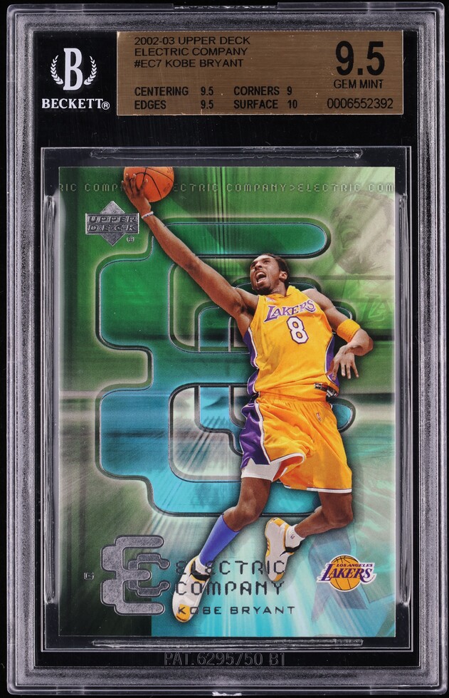 2002 Upper Deck Electric Company Kobe Bryant #EC7 BGS 9.5 GEM MINT