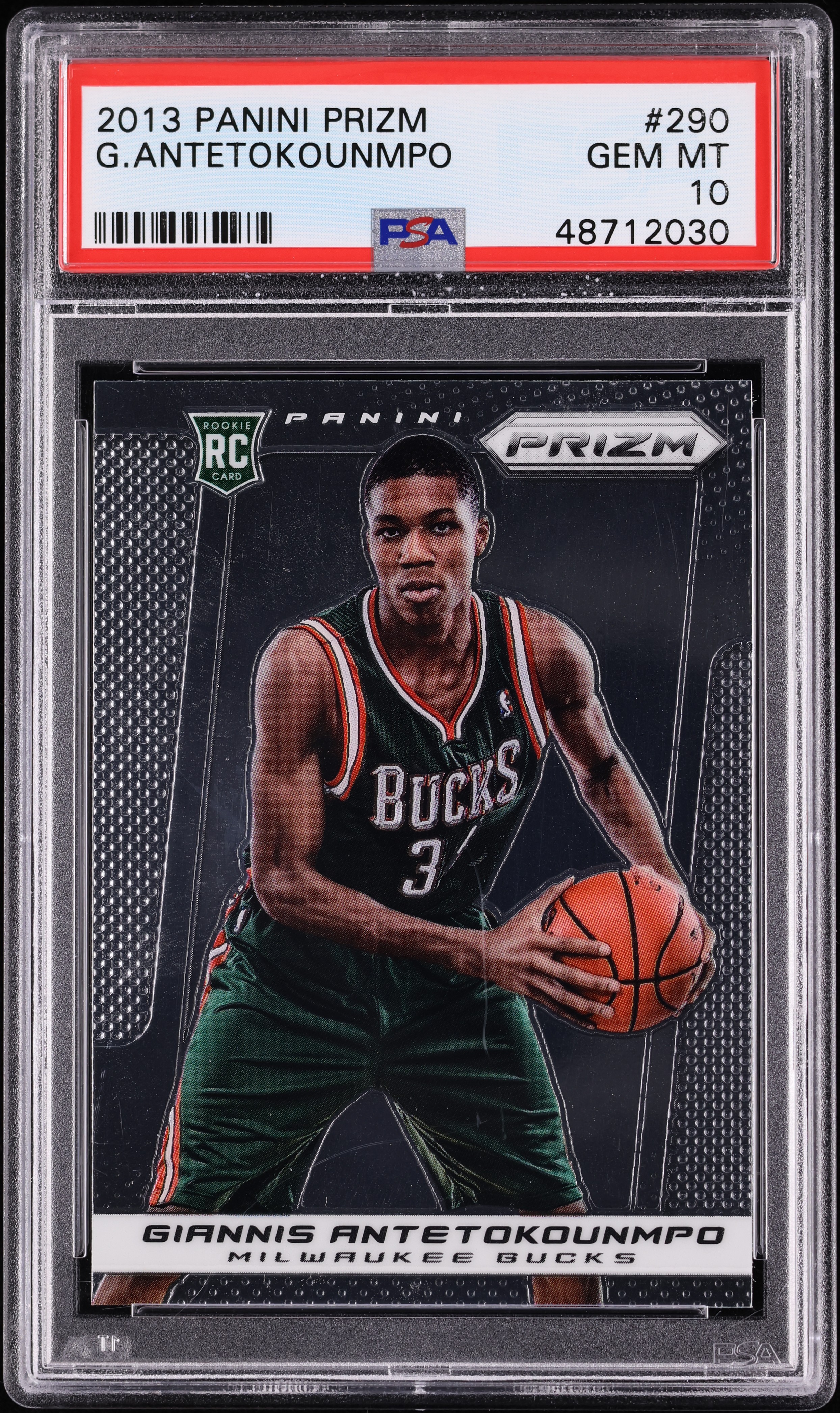 2013 Panini Prizm Giannis Antetokounmpo ROOKIE #290 PSA 10 GEM