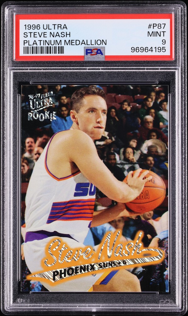 1996 Ultra Platinum Medallion Steve Nash ROOKIE #P-87 PSA 9 MINT