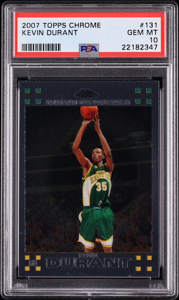 2007 Topps Chrome Kevin Durant ROOKIE #131 PSA 10 GEM MINT