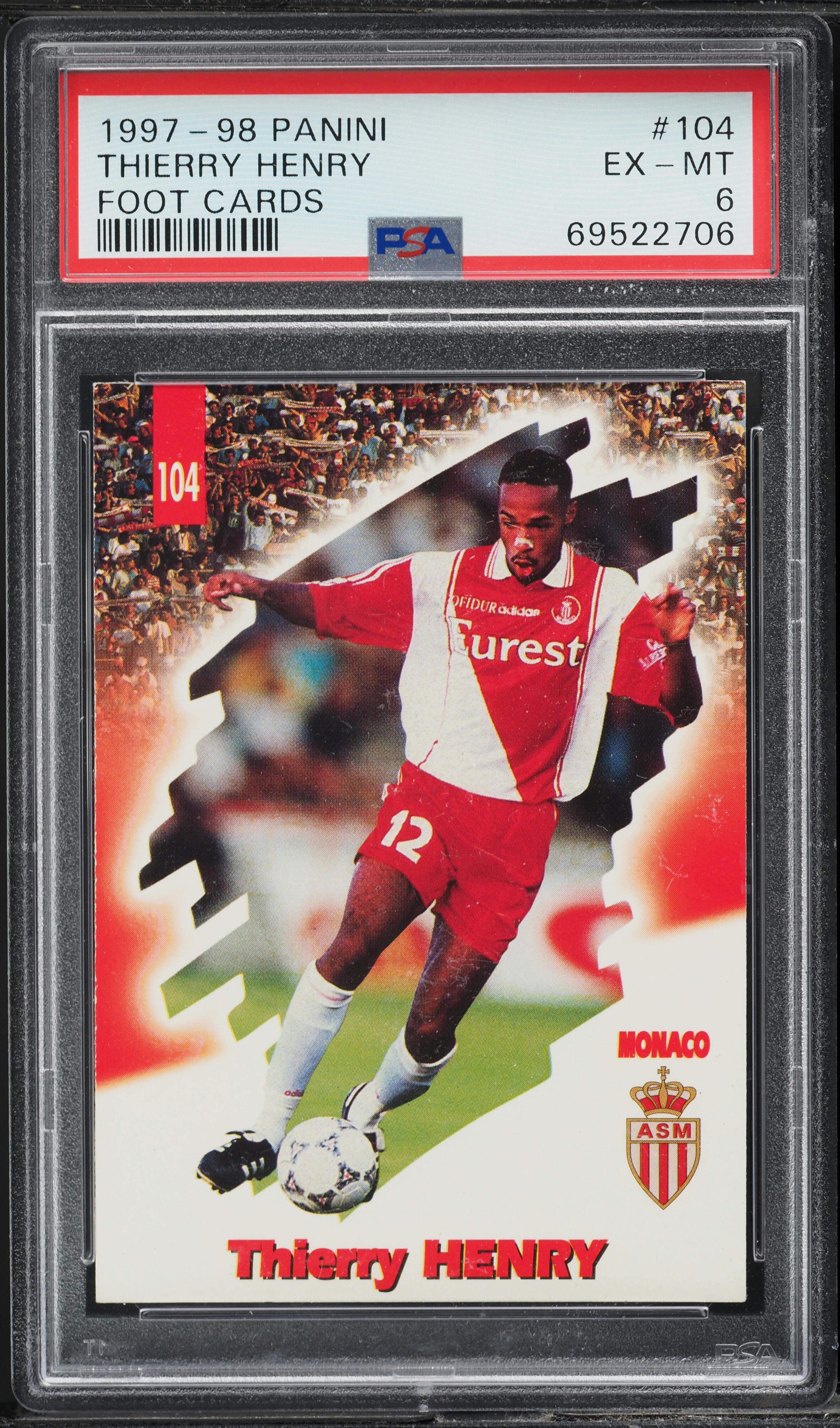 Carte Rookie Thierry Henry Panini Foot 1996-97 BGS 9.5 Gem Mint - Carte De Foot Rare Et Gradée