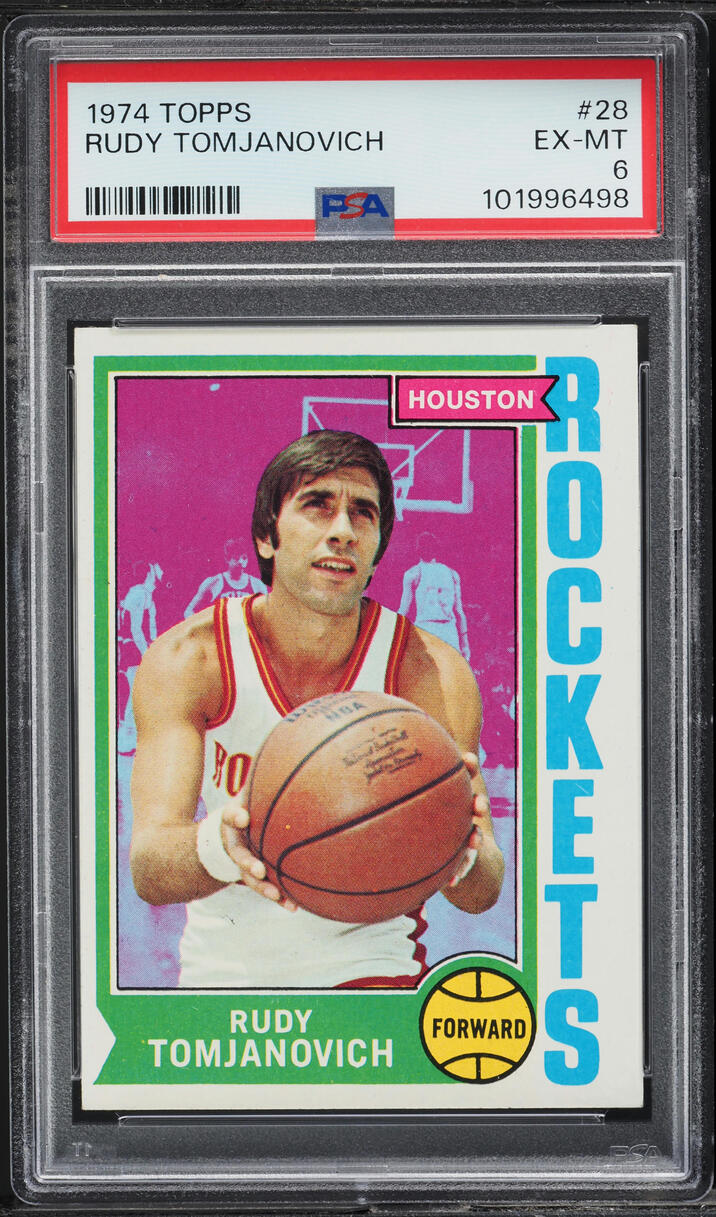 1974 Topps Basketball Rudy Tomjanovich #28 PSA 6 EXMT