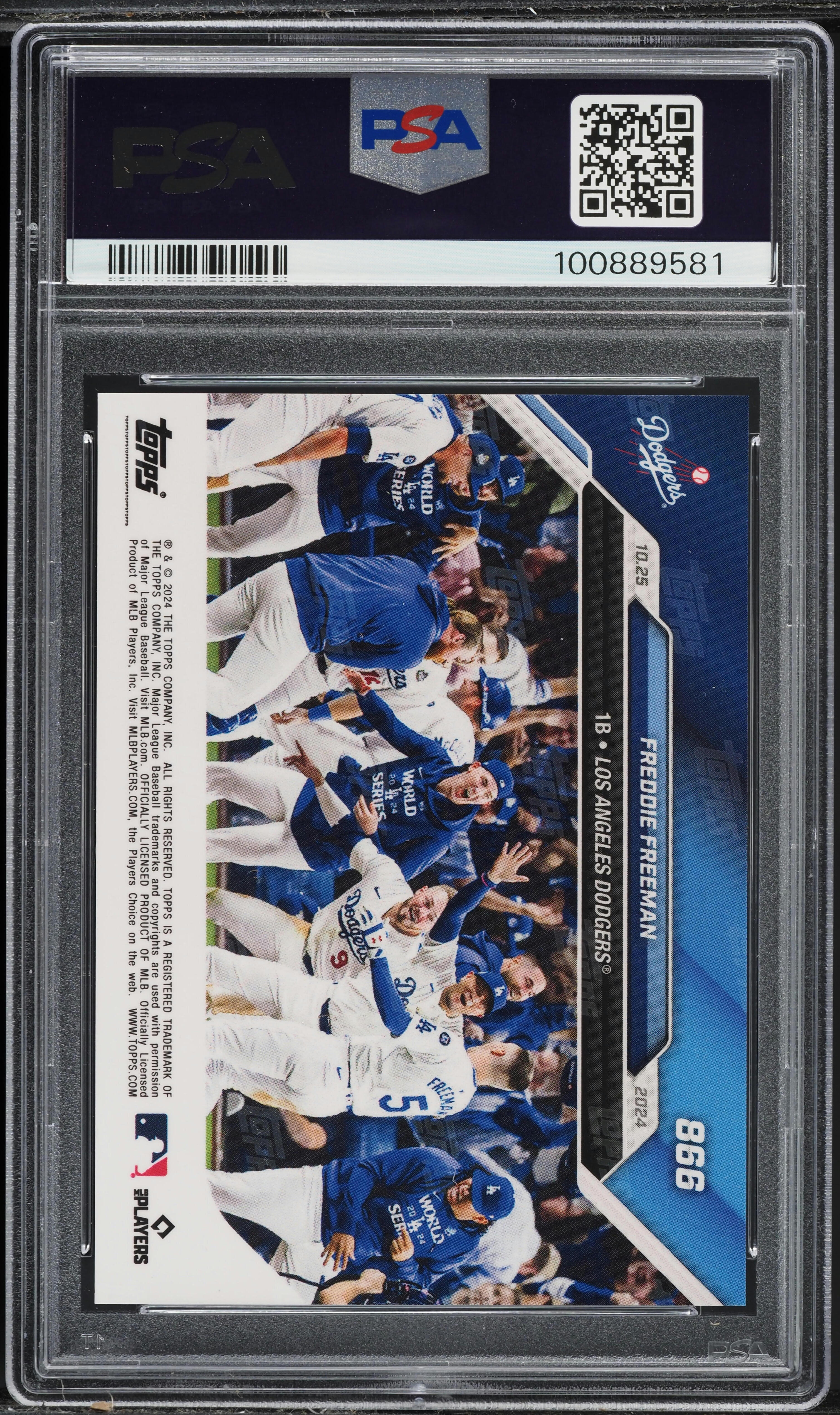 2024 Topps Now Freddie Freeman #866 PSA 10 GEM MINT on Fanatics
