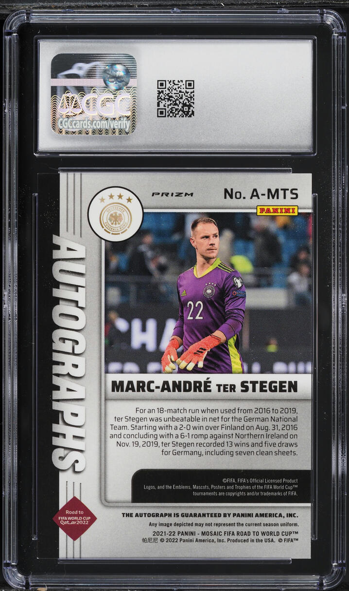 2021 Panini Mosaic World Cup Marc-Andre Ter Stegen AUTO #A-MTS CGC 7 NRMT
