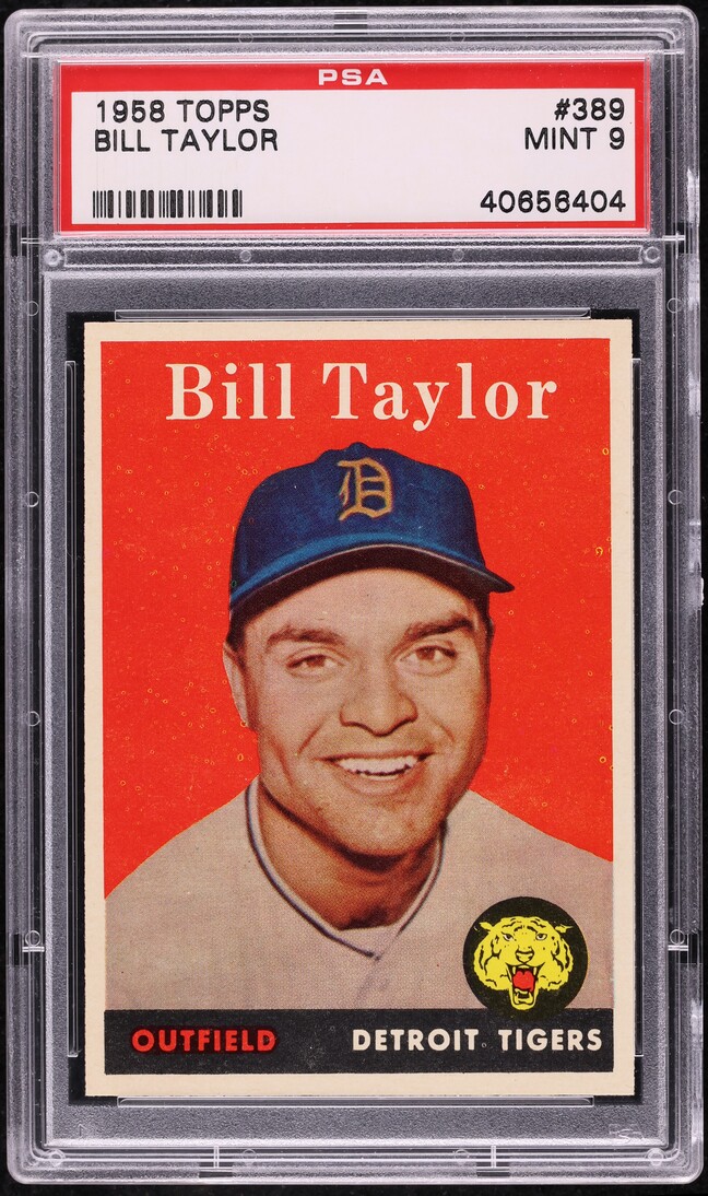 1958 Topps Bill Taylor #389 PSA 9 MINT