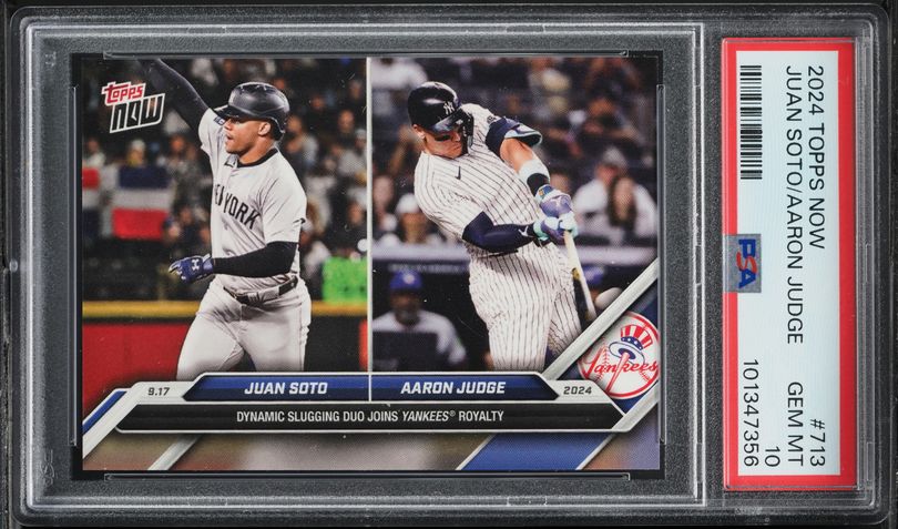 2024 Topps Now Juan Soto & Aaron Judge #713 PSA 10 GEM MINT on