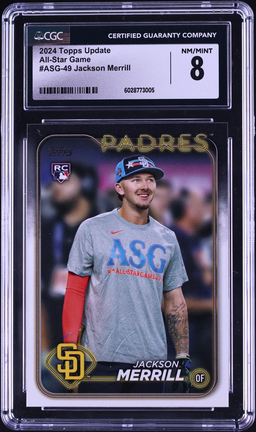 2024 Topps Update All-Star Game Jackson Merrill ROOKIE #ASG-49 CGC 8 NM-MT