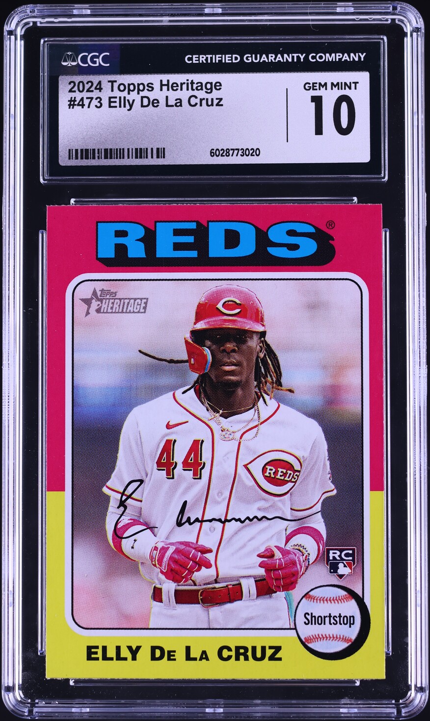 2024 Topps Heritage Elly De La Cruz ROOKIE #473 CGC 10 GEM MINT