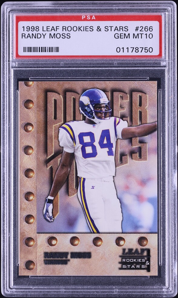 1998 Leaf R & S Randy Moss ROOKIE #266 PSA 10 GEM MINT on Fanatics