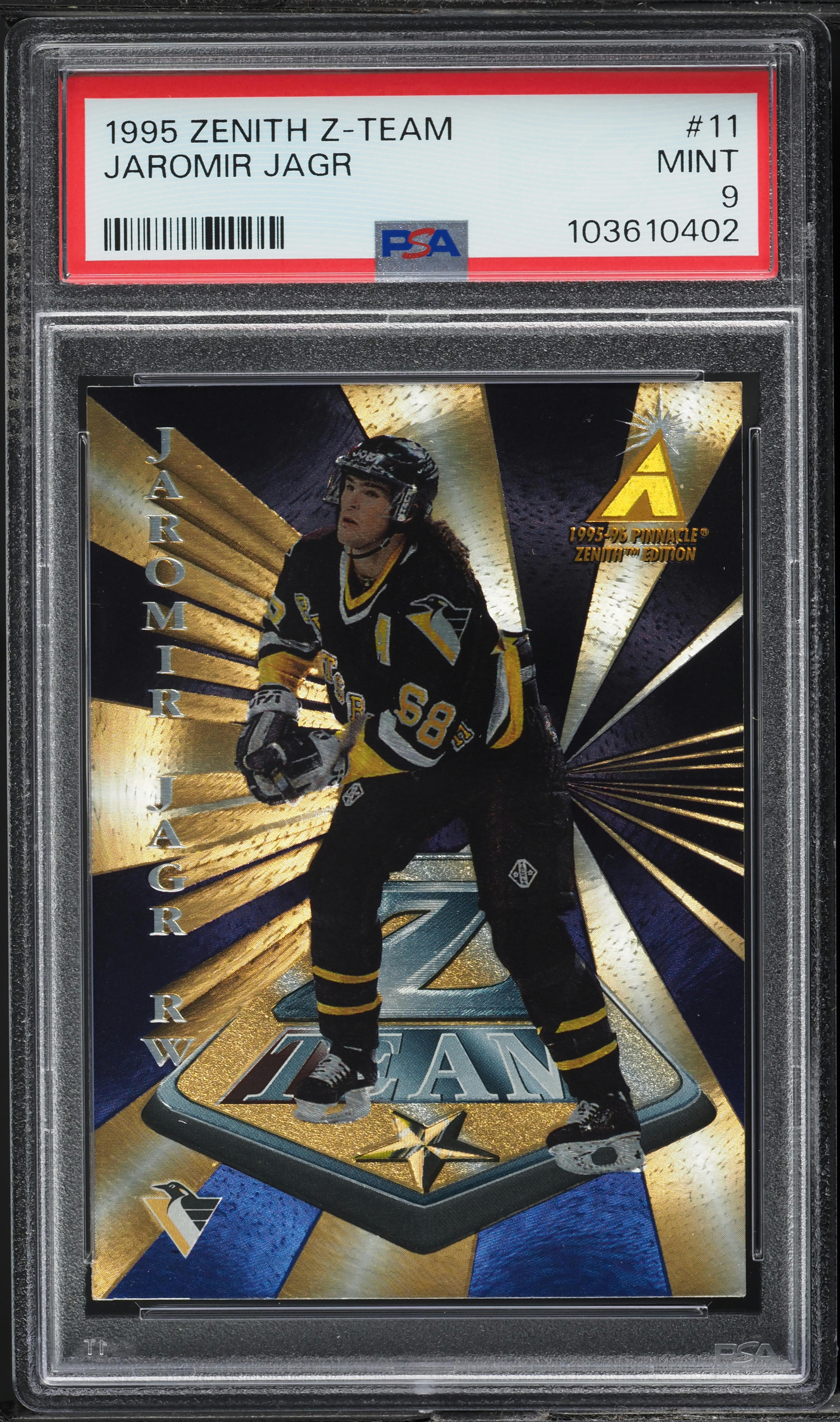 1995 Zenith Z-Team Jaromir Jagr #11 PSA 9 MINT on Fanatics Collect