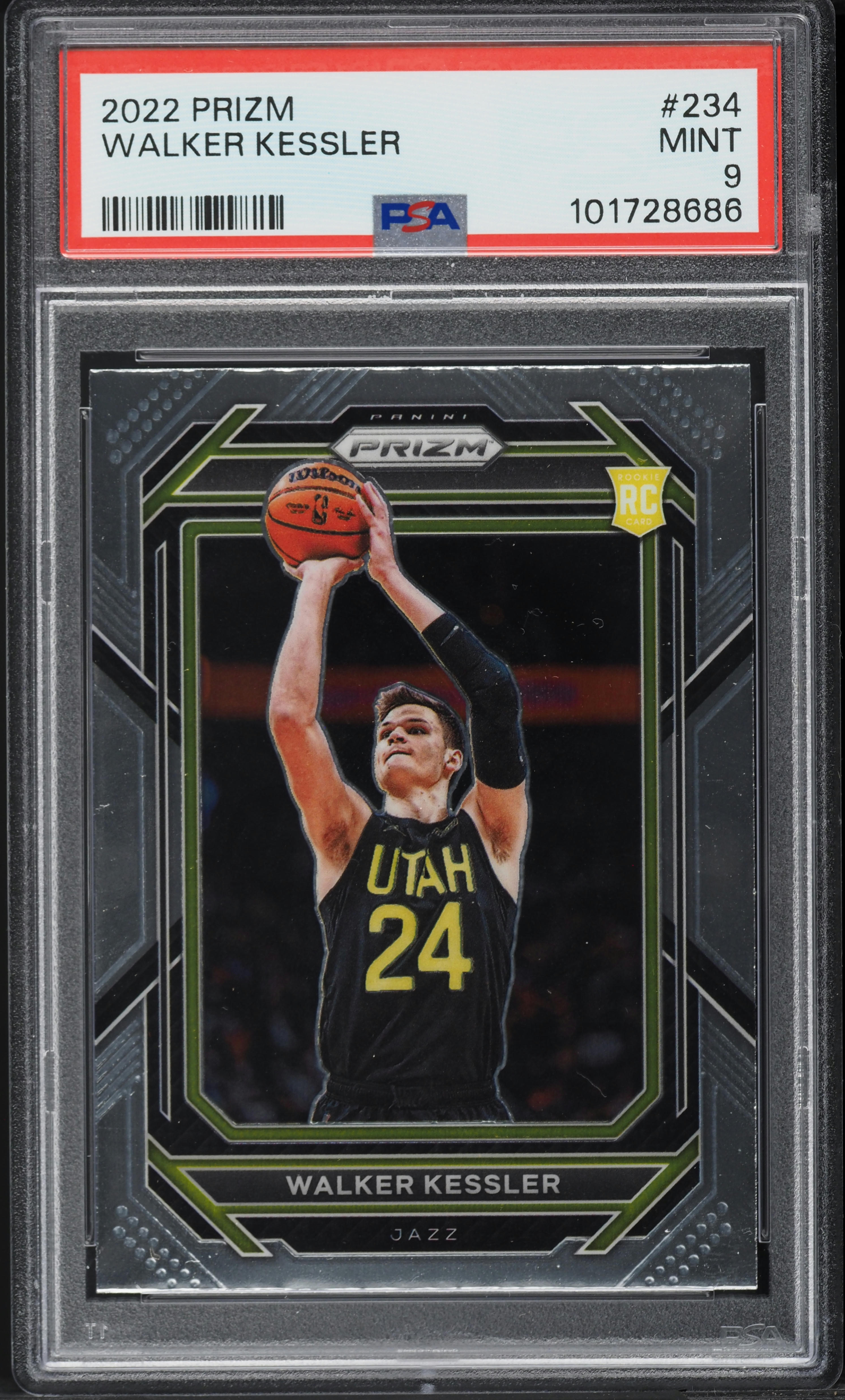 2022 Panini Prizm Walker Kessler ROOKIE #234 PSA 9 MINT on