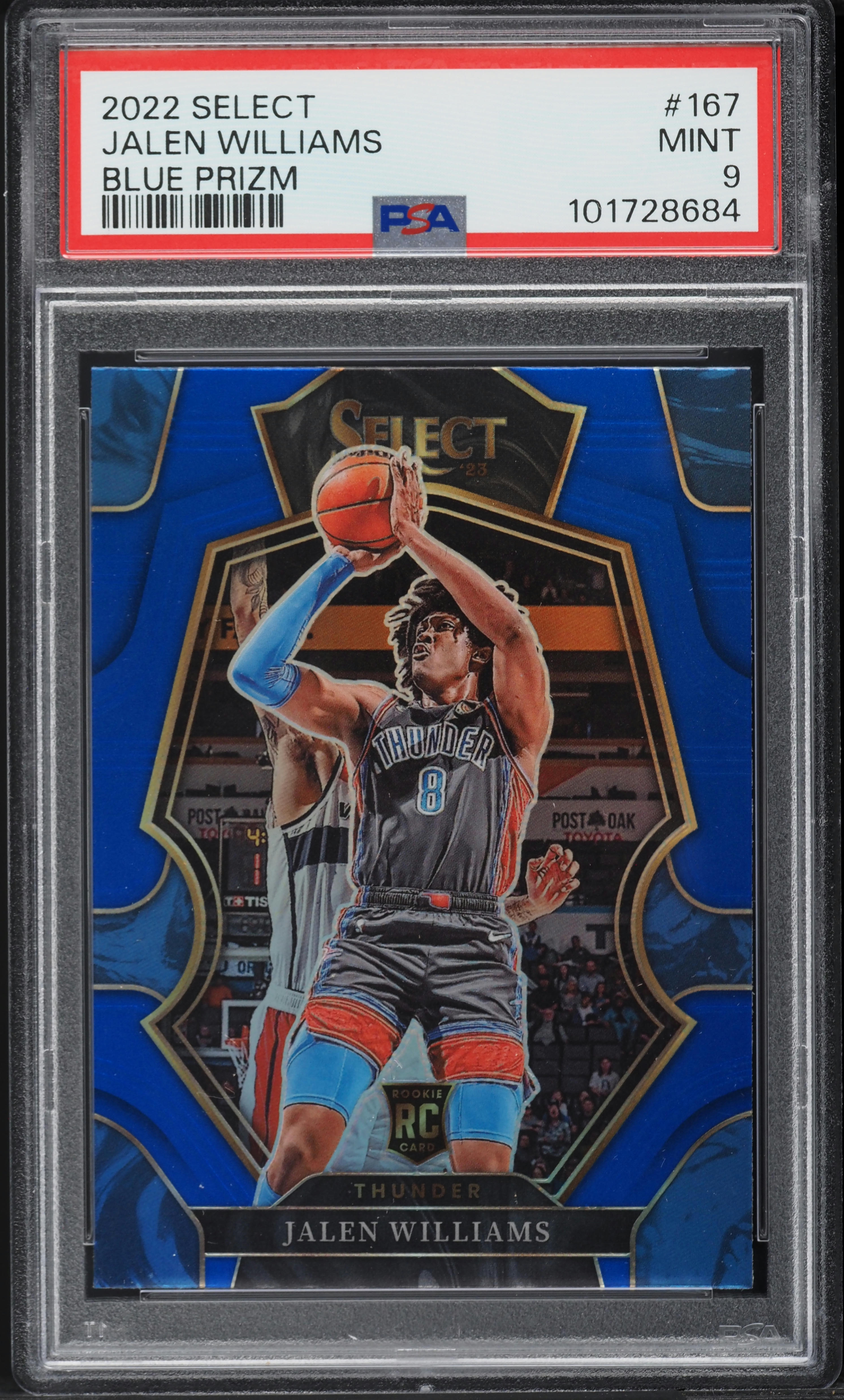 2022 Select Premier Level Blue Prizm Jalen Williams ROOKIE #167