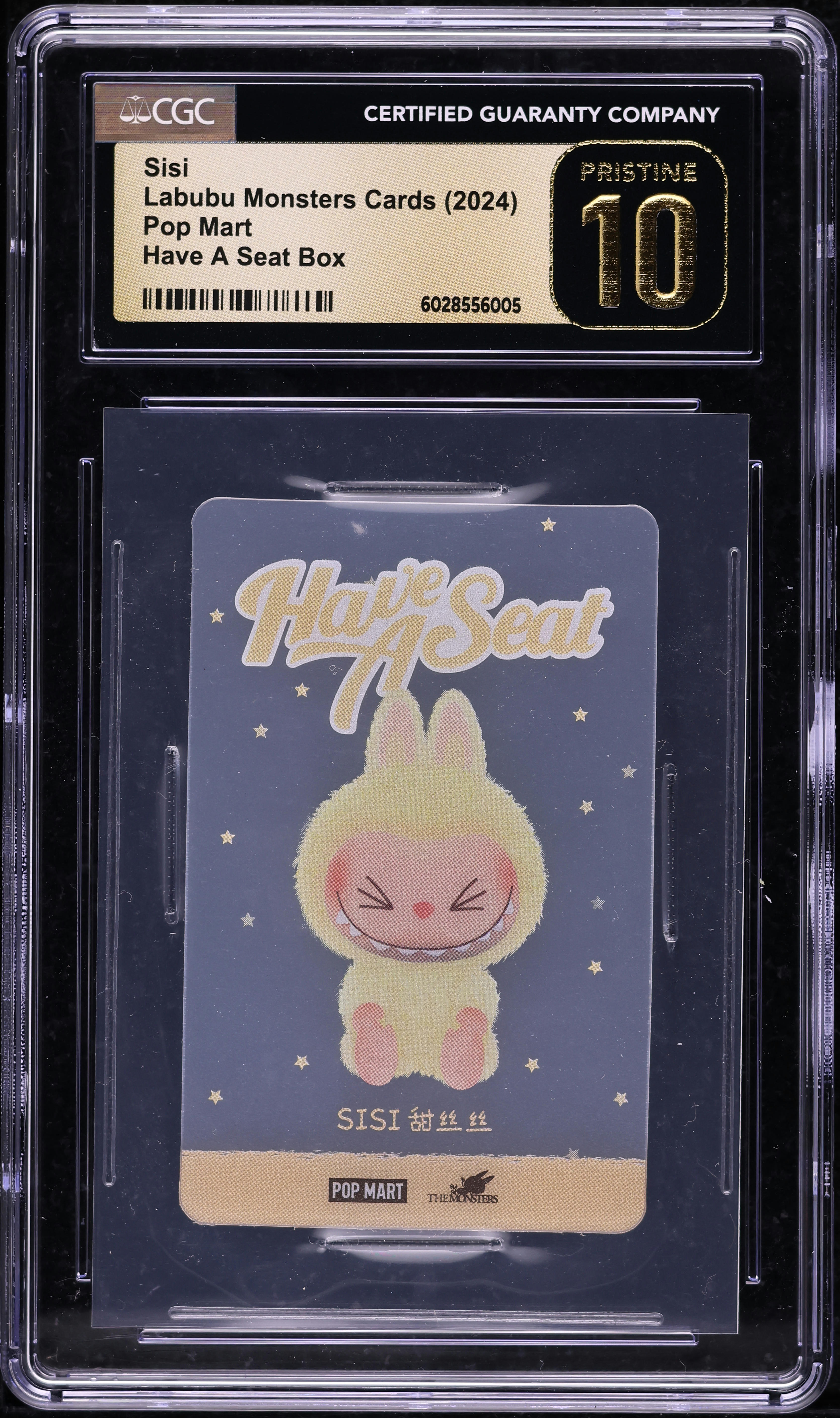 2024 POP MART SISI HAVE A SEAT クリア PSA10 2024 Labubu Monsters Cards Pop Mart Have A Seat Box Sisi CGC 10