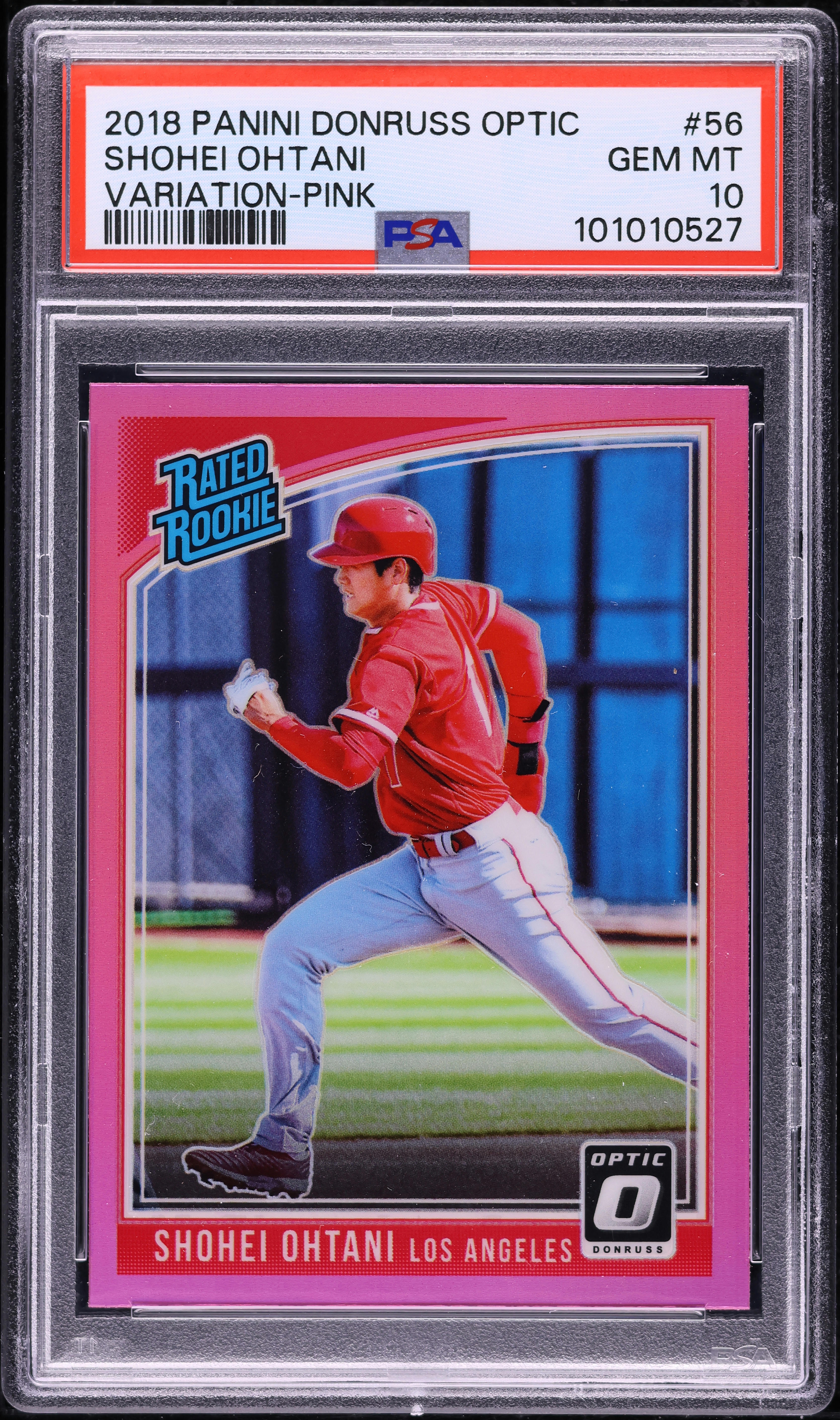 2018 Donruss Optic Variation Pink Shohei Ohtani ROOKIE #56 PSA 10