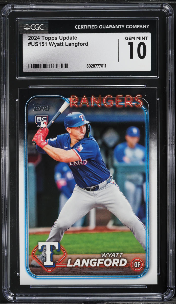 2024 Topps Update Wyatt Langford ROOKIE #US151 CGC 10 GEM MINT