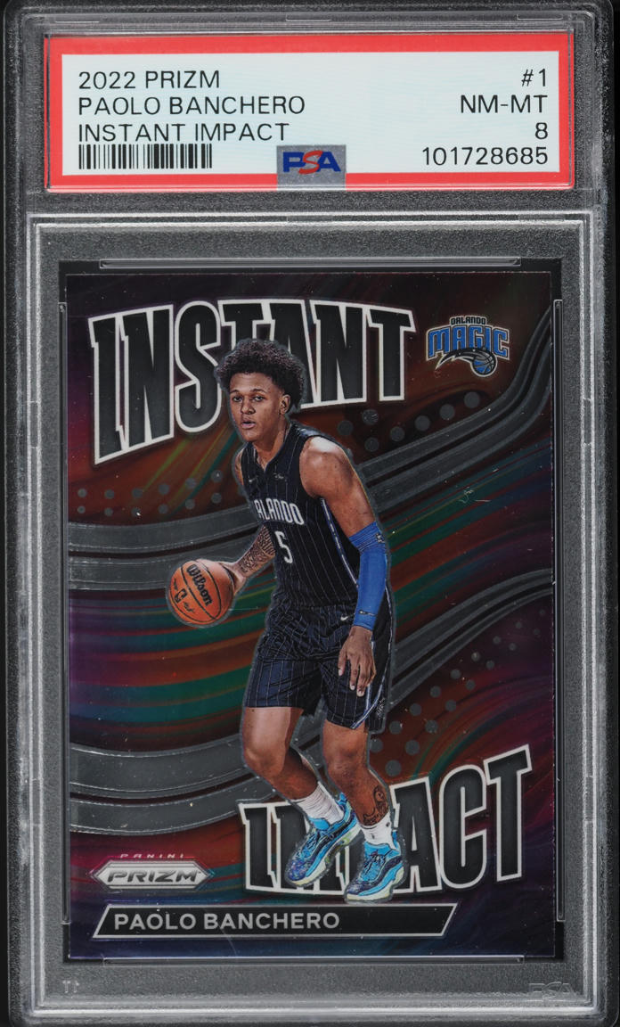 2022 Panini Prizm Instant Impact Paolo Banchero ROOKIE #1 PSA 8 NM-MT