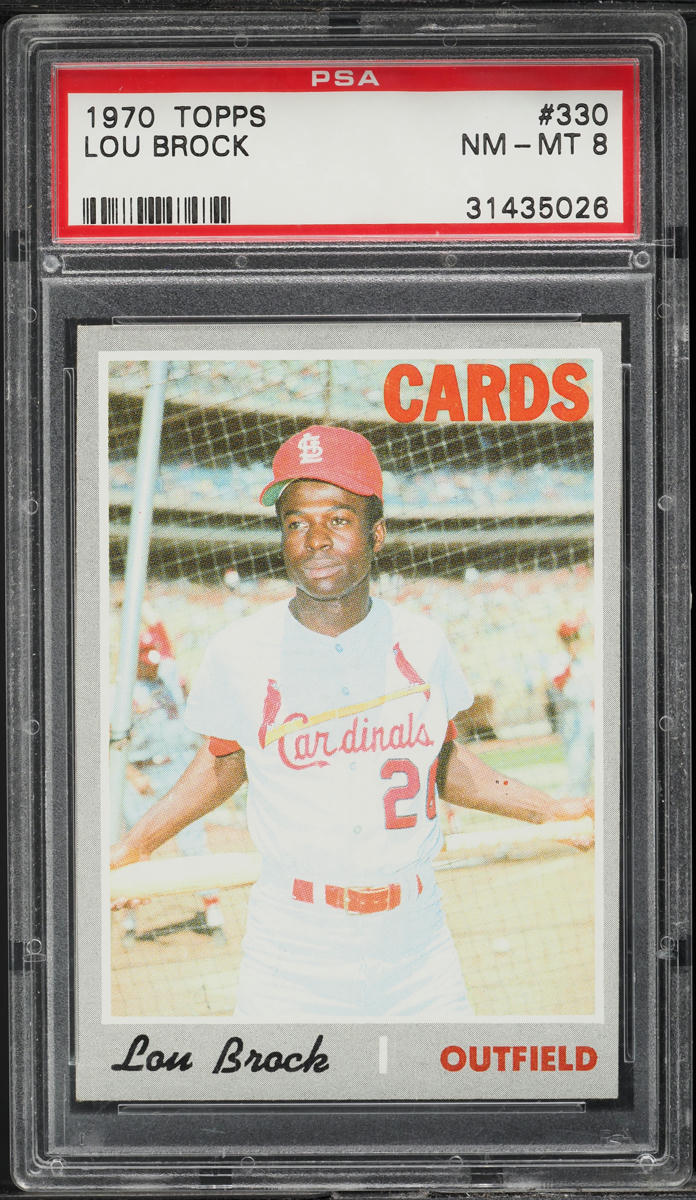 1970 Topps Lou Brock #330 PSA 8 NM-MT