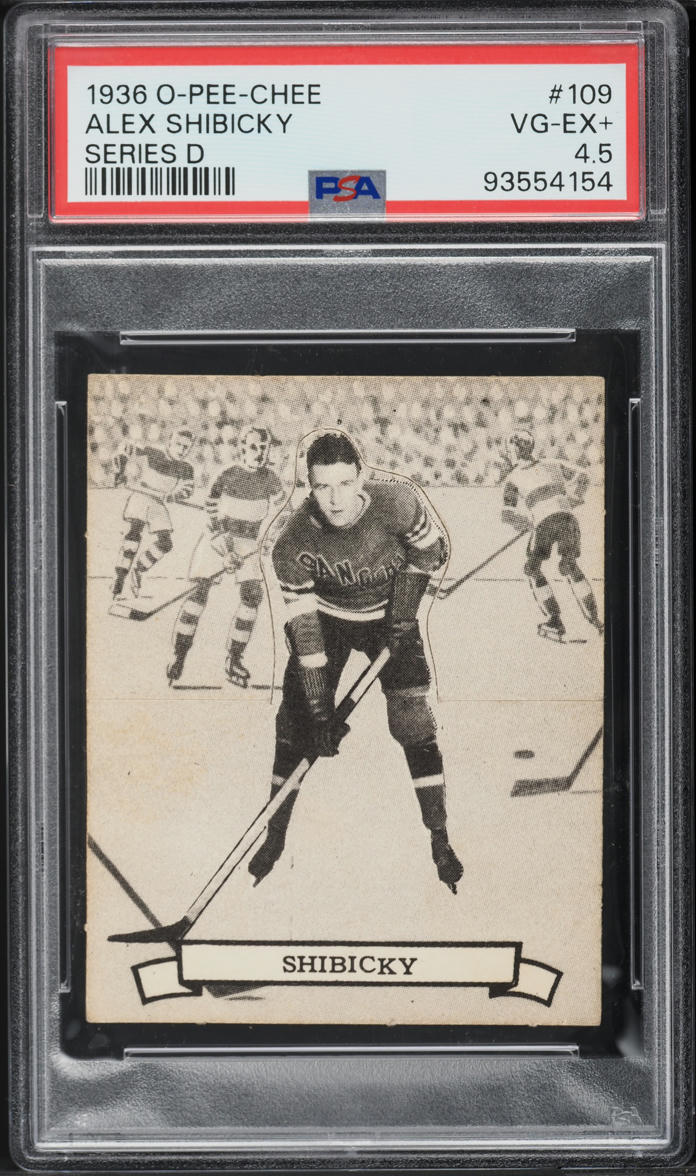 1936 O-Pee-Chee Hockey Alex Shibicky SERIES D #109 PSA 4.5 VGEX+