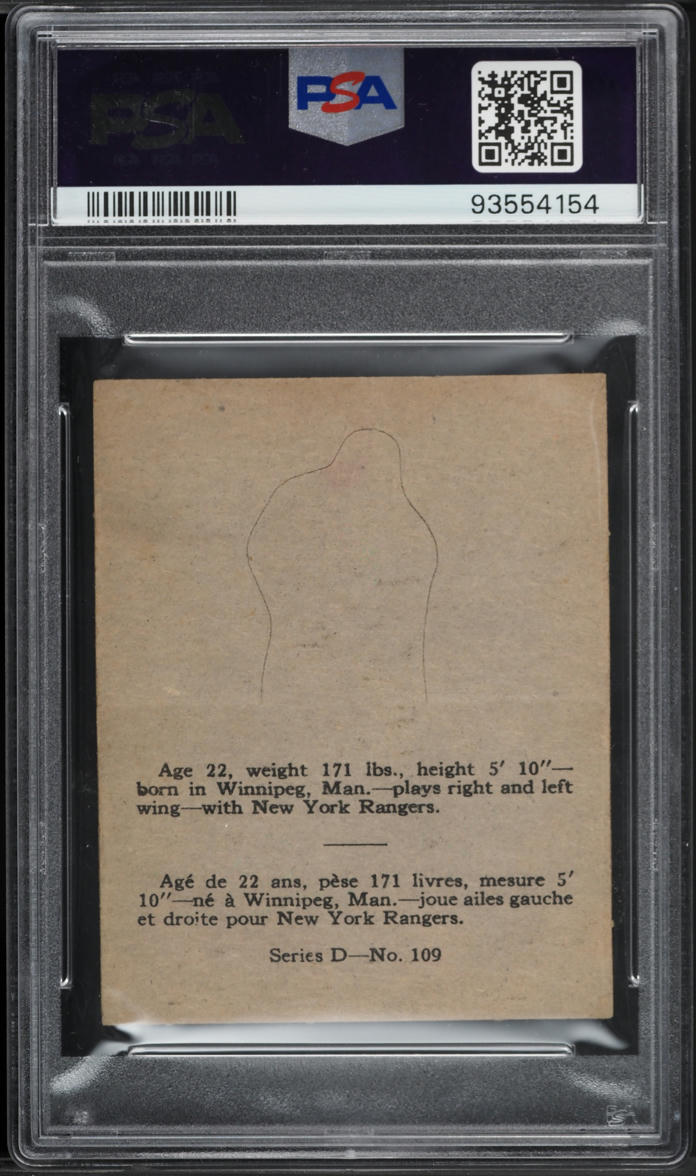 1936 O-Pee-Chee Hockey Alex Shibicky SERIES D #109 PSA 4.5 VGEX+