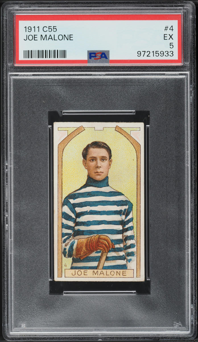 1911 C55 Hockey Joe Malone ROOKIE #4 PSA 5 EX