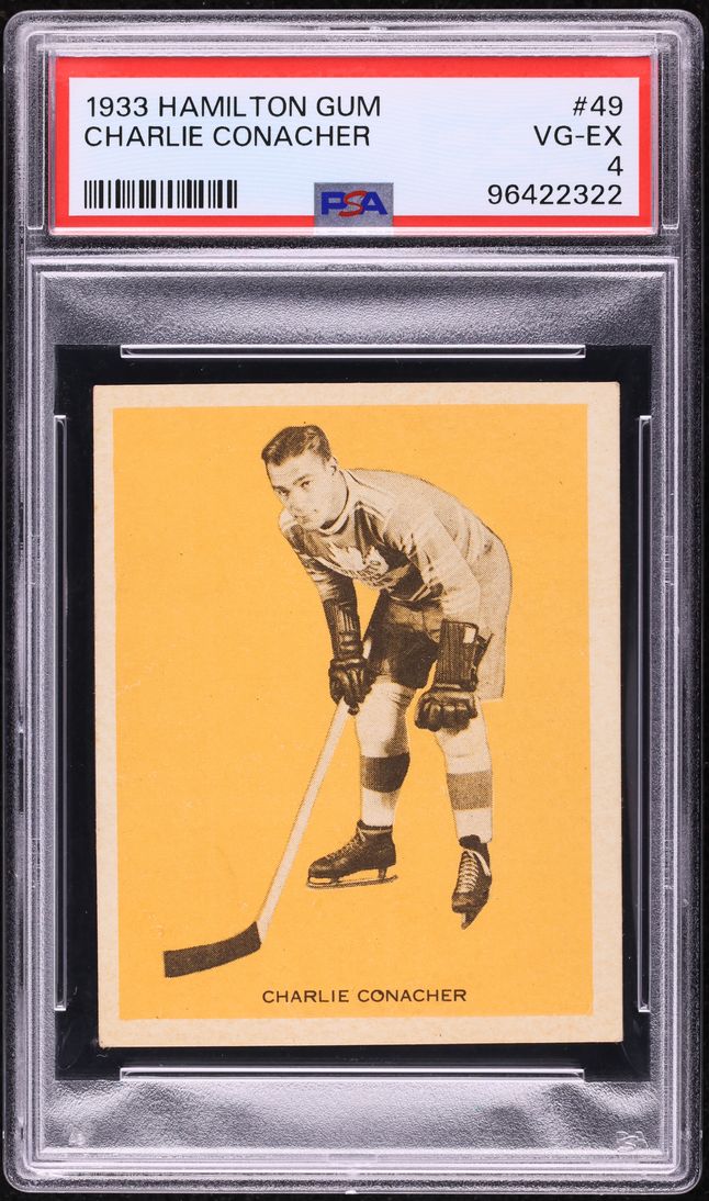 1933 Hamilton Gum Hockey Charlie Conacher #49 PSA 4 VGEX